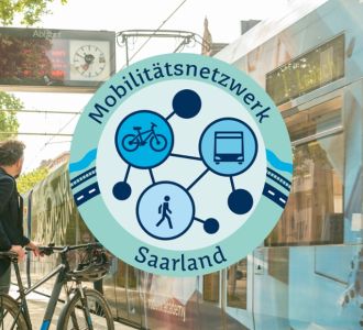 Titelbild Mobilitätsnetzwerk Saarland mit Hintergrund